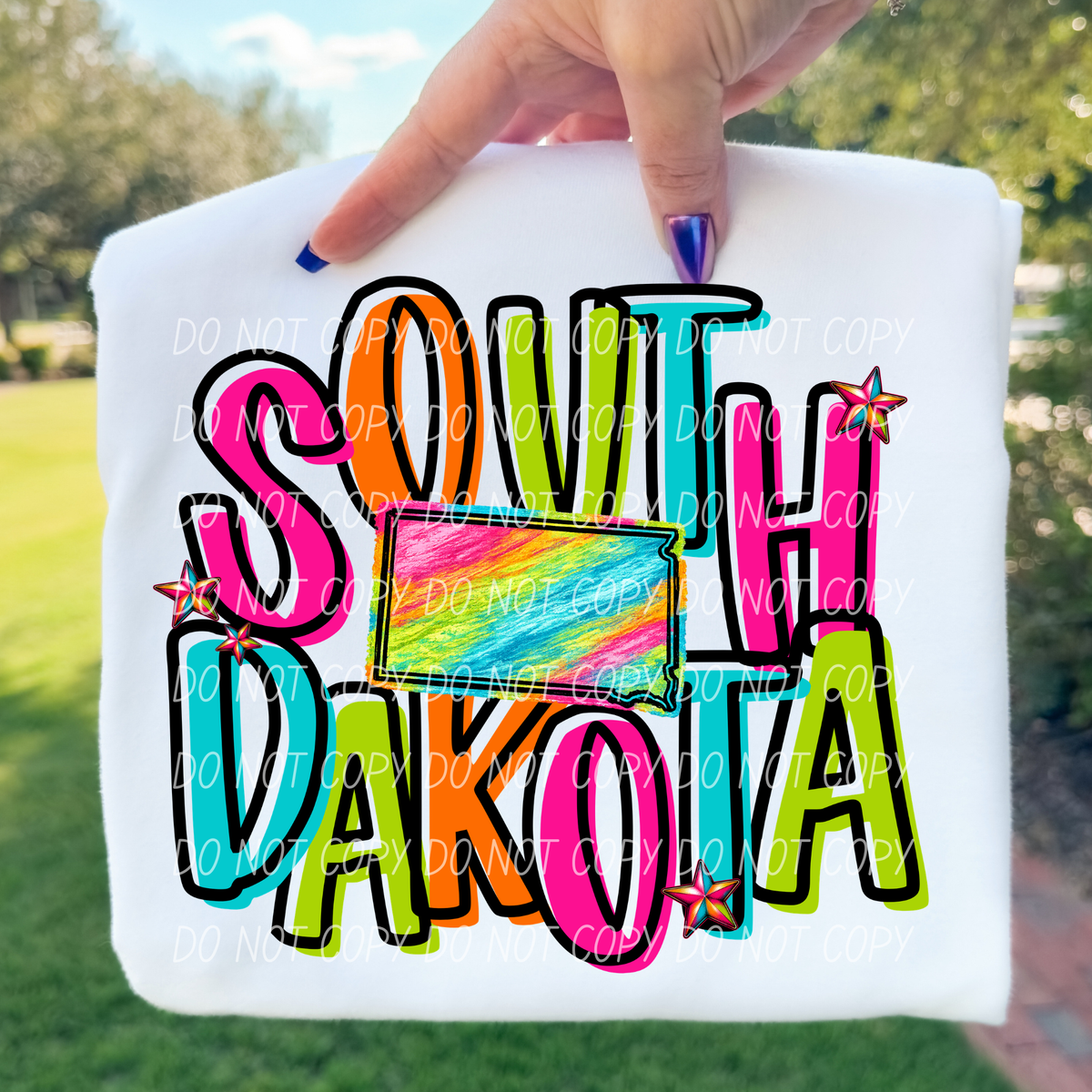 South Dakota neon (City) DTF Transfer