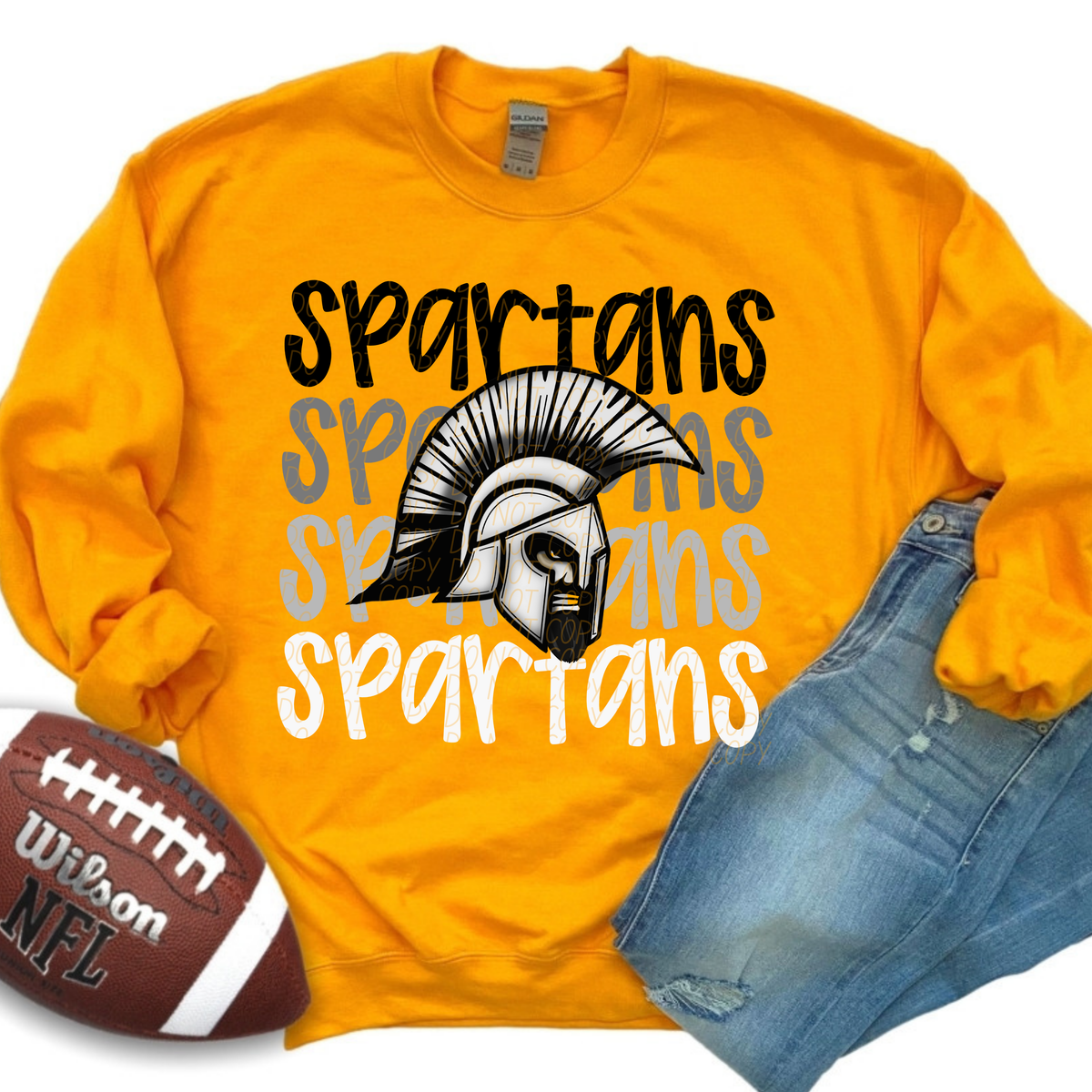 Spartans Word Stacked (CITY) 57467 DTF transfer