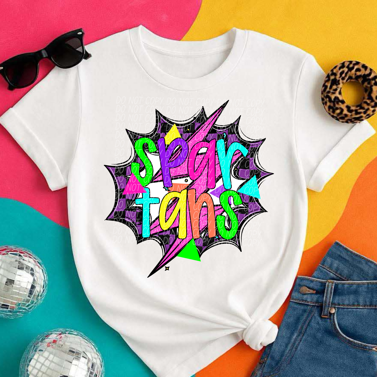 Spartans 80's Hero Mascots (City) DTF transfer