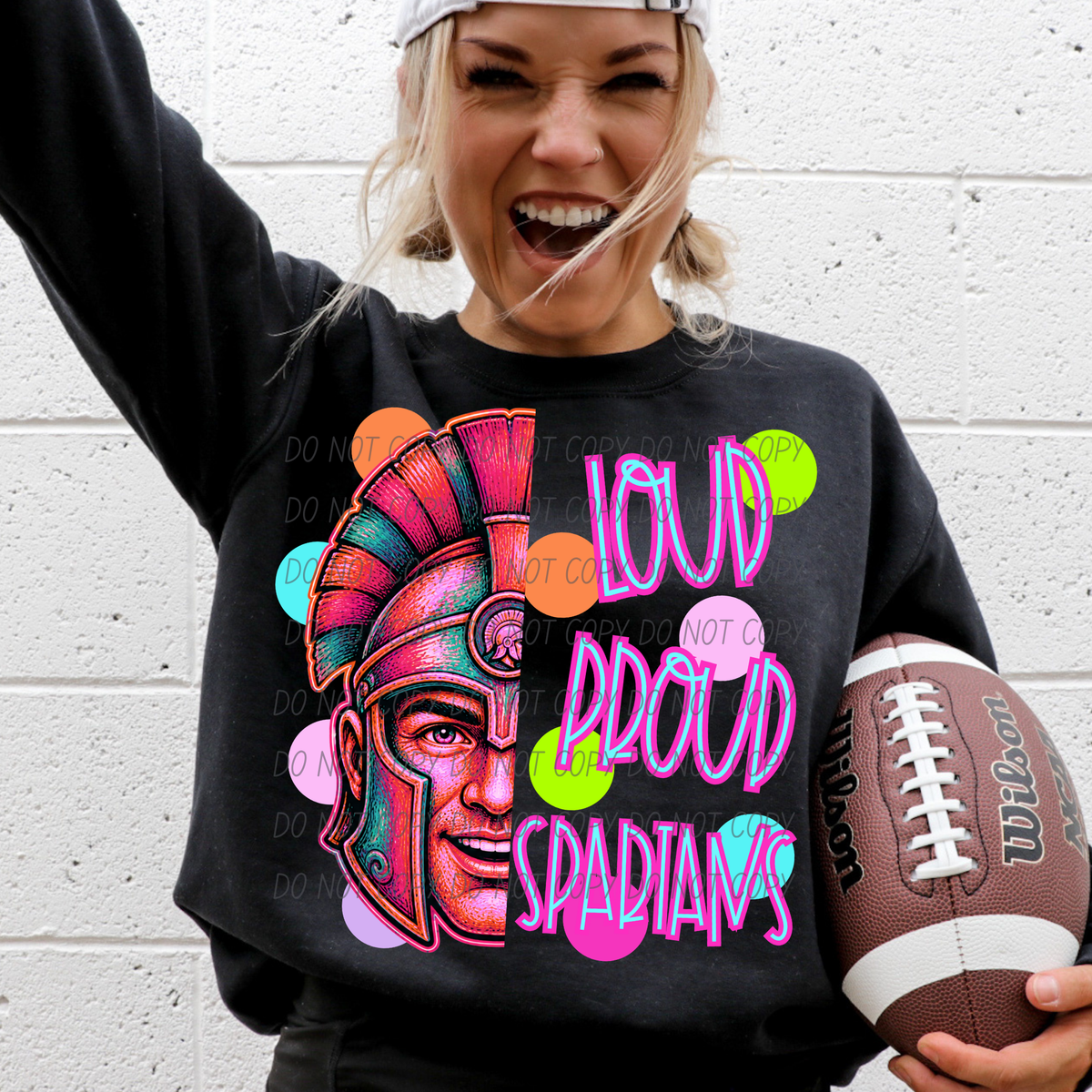 spartans loud proud polkadots (city) DTF transfer