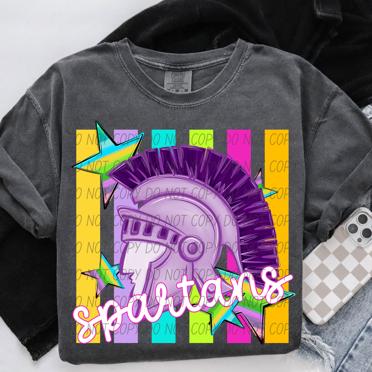 Spartans purple neon (City) DTF Transfer