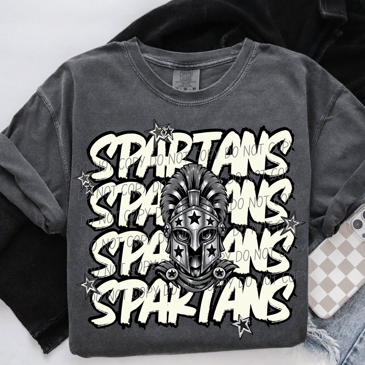 spartans varsity after dark (city) DTF Transfer