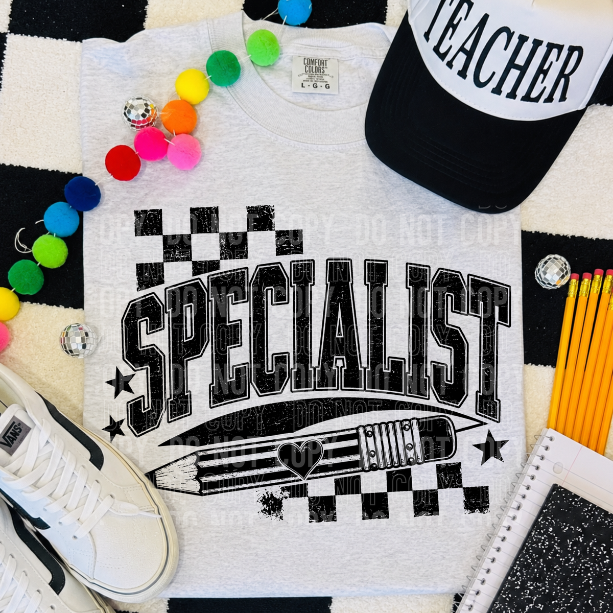 Specialist checkered (SBB) DTF Transfer