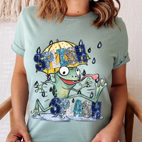 Splish splash frog blue (CITY) 24364 DTF transfer