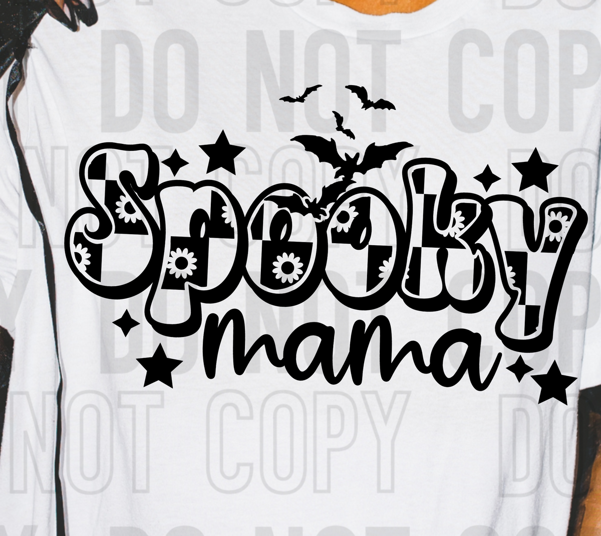 Spooky mama checkered (SBB) 109428 DTF transfer