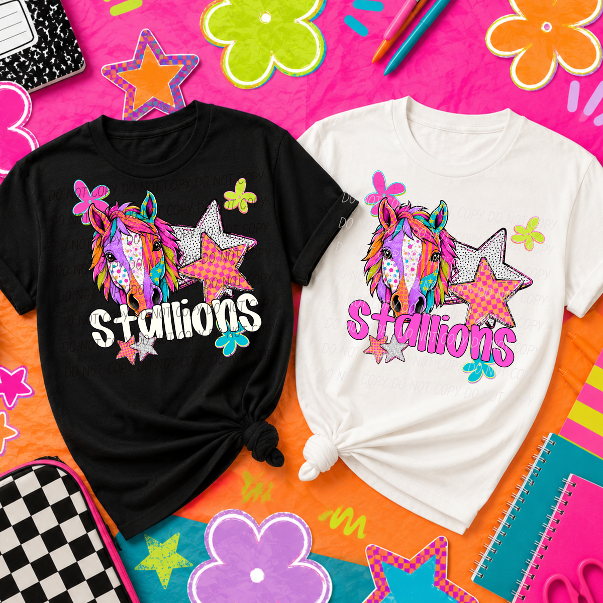 stallions pattern pop (City) DTF transfer