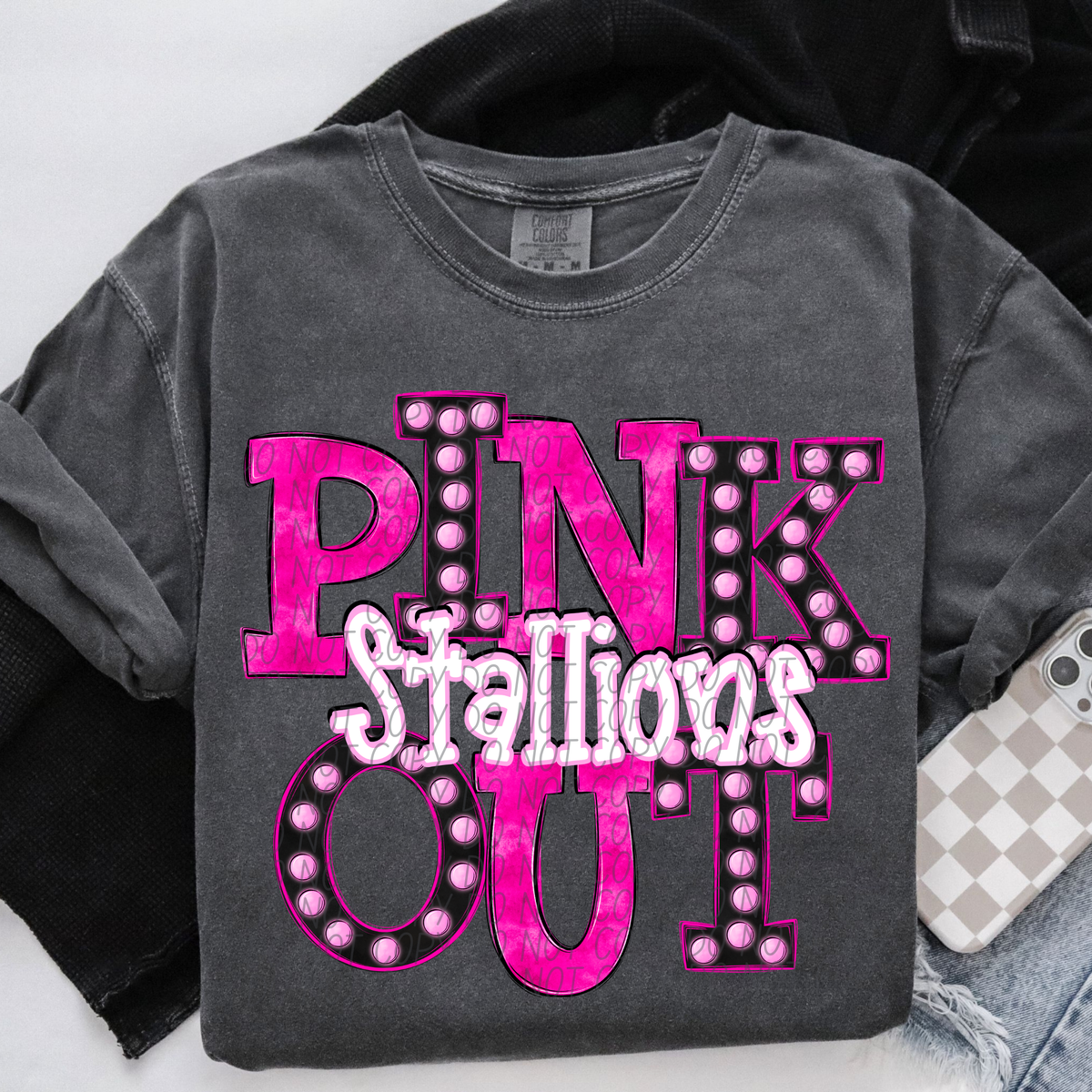 Stallions Pink Out Marquee (City) 113044 DTF transfer