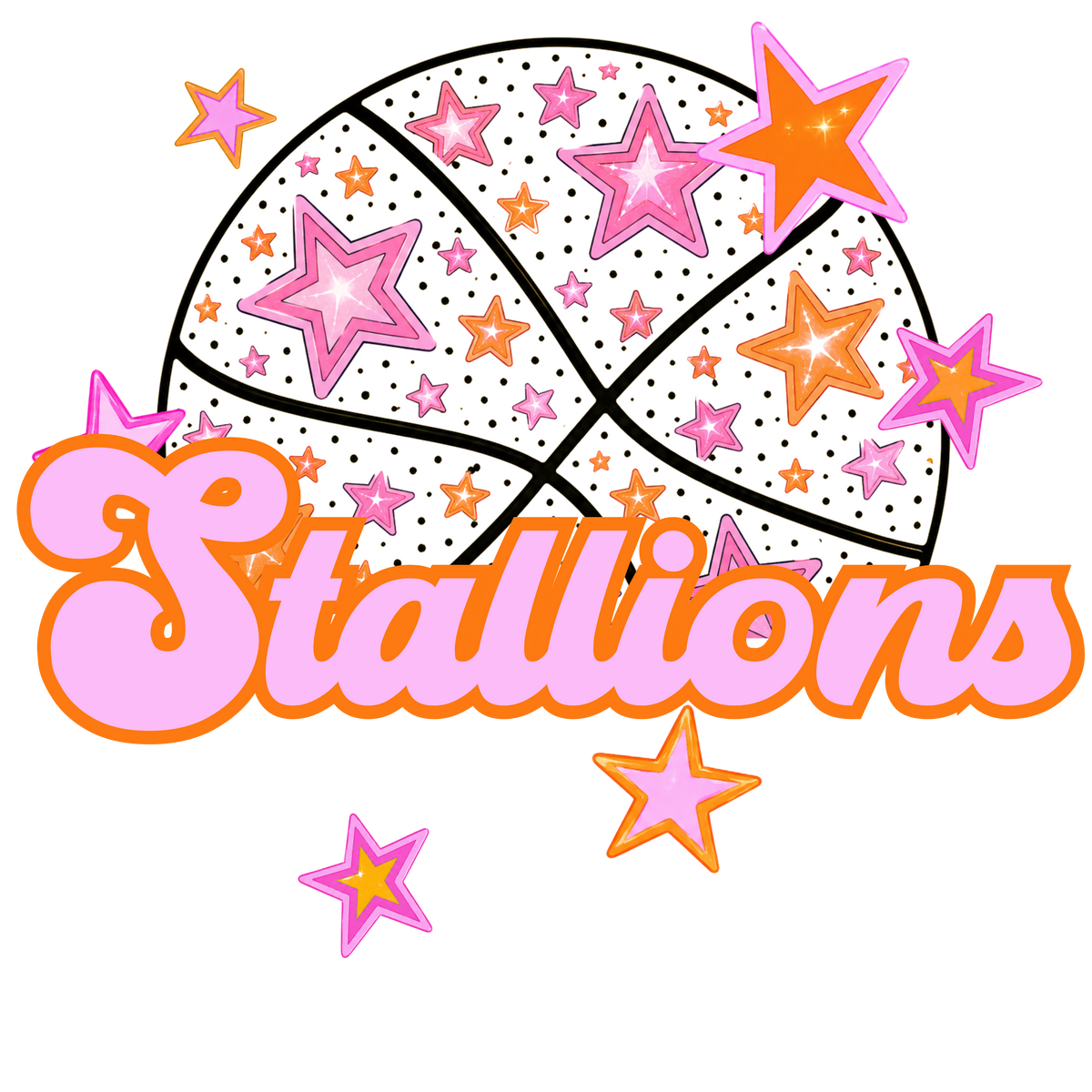 stallions pink basketball (city) DTF transfer