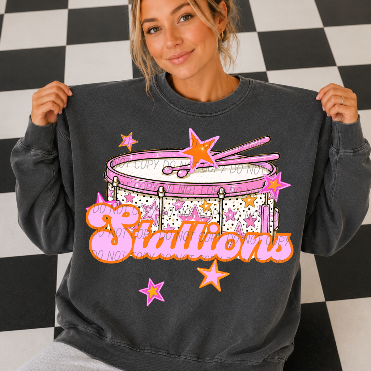 stallions pink band (city) DTF transfer