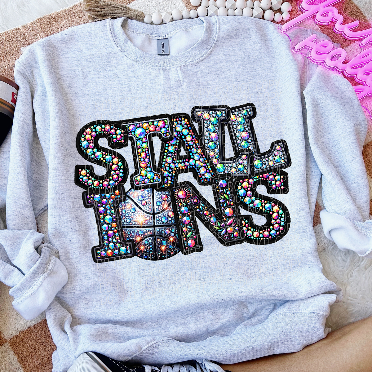 Stallions Basketball Rhinestone (CITY) 66663 DTF transfer