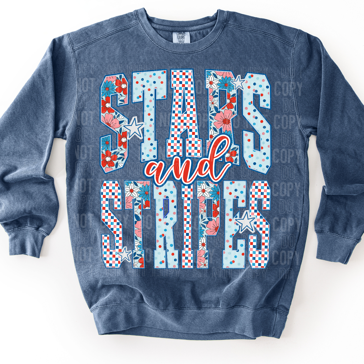 Stars and stripes patterned font (SBB) Sunday Special DTF transfer