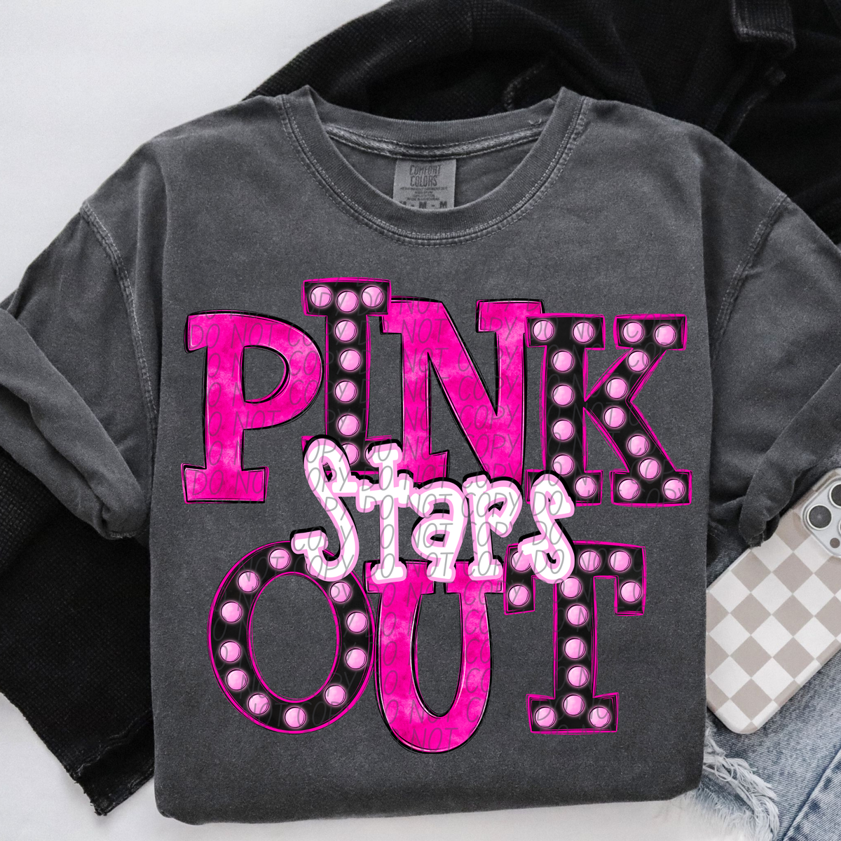 Stars Pink Out Marquee (City) 113045 DTF transfer