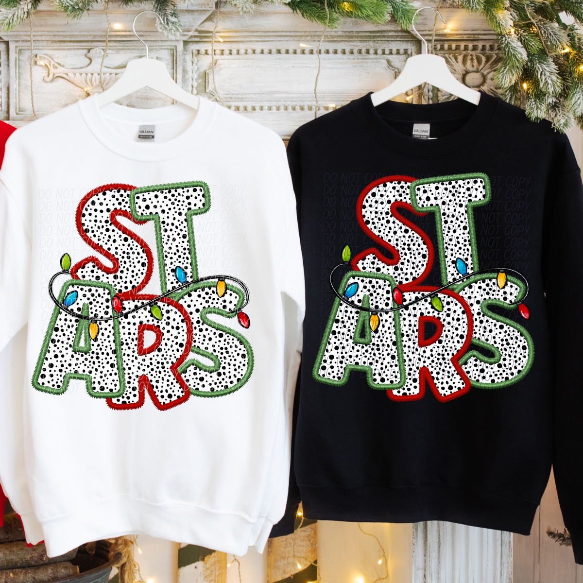 Stars Christmas Light Mascots (City) DTF Transfer