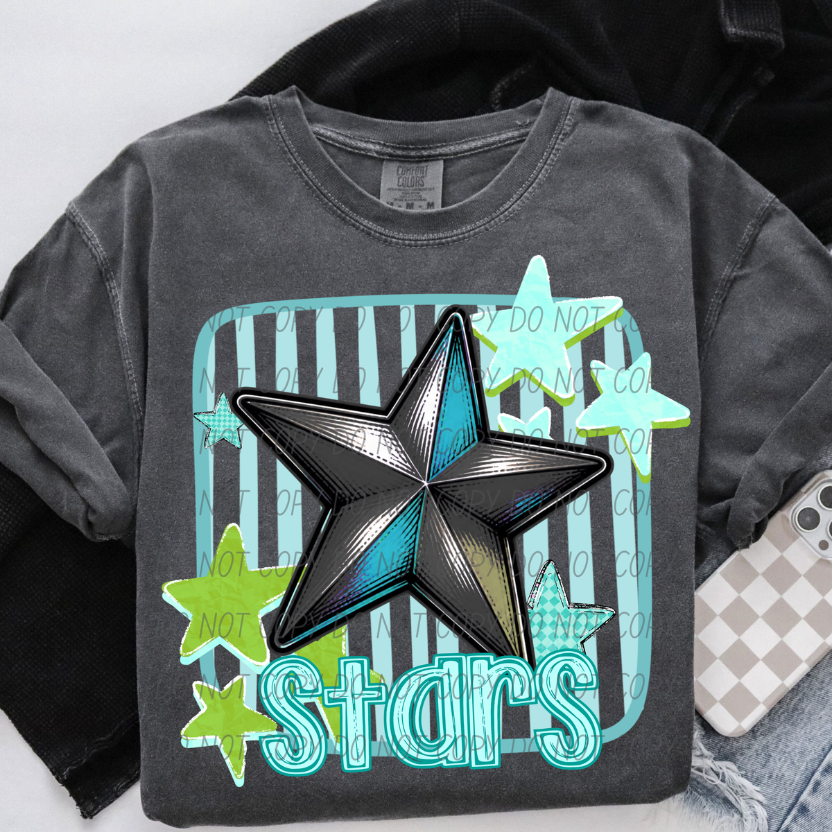 Stars stars stripes and school spirt (City) DTF Transfer