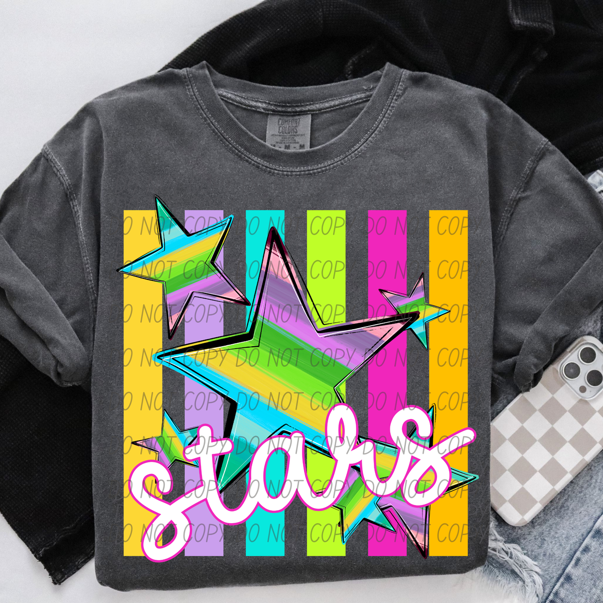 Stars Neon strip mascot (City) DTF Transfer