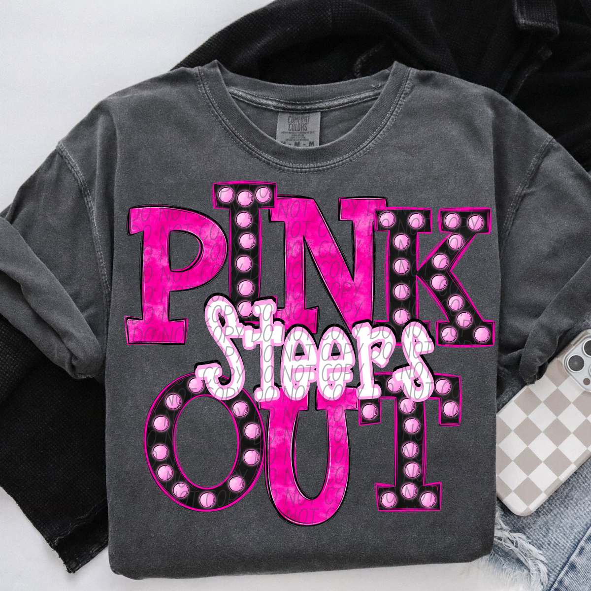 Steers Pink Out Marquee (City) 113046 DTF transfer
