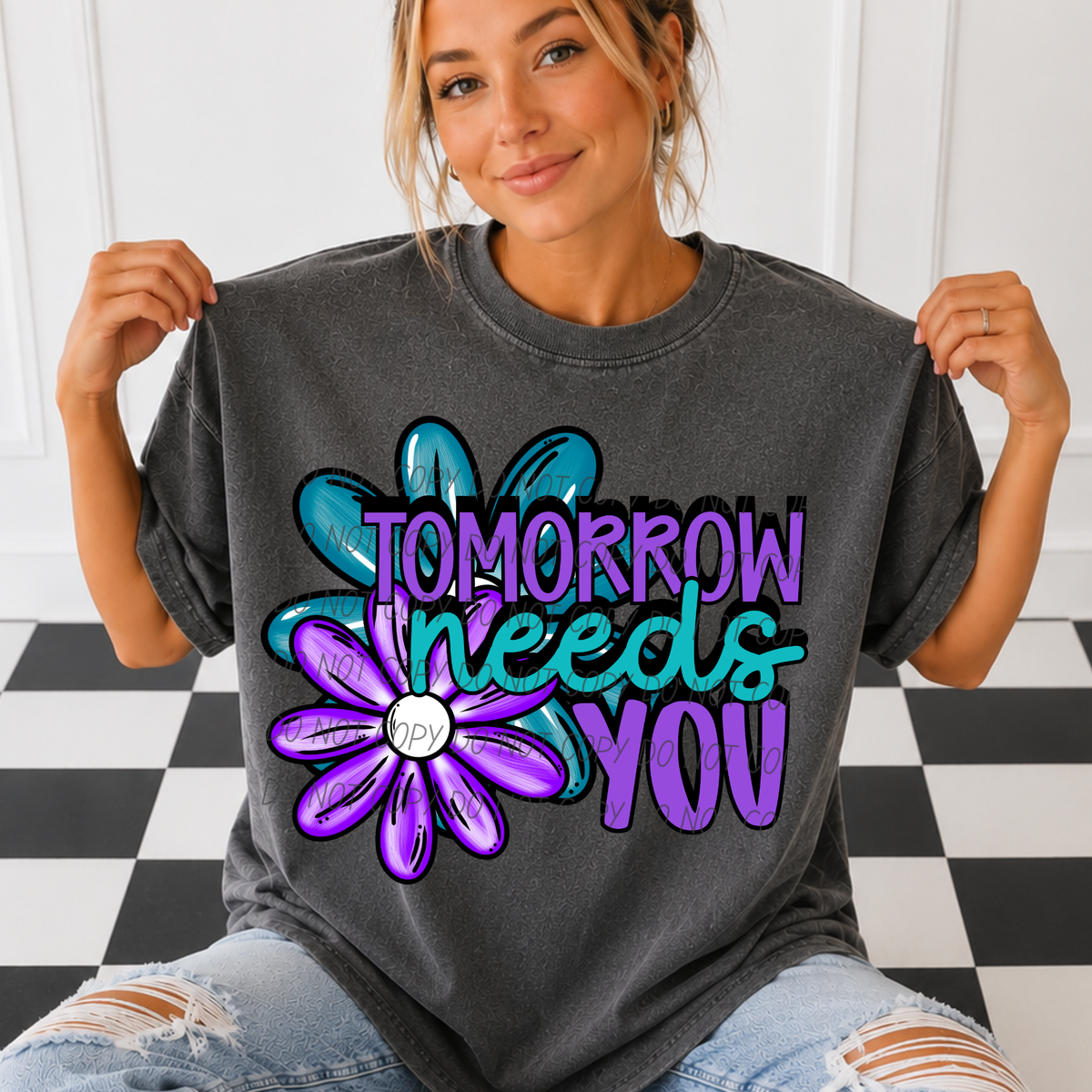 TM needs you-with flowers (CITY) DTF Transfer