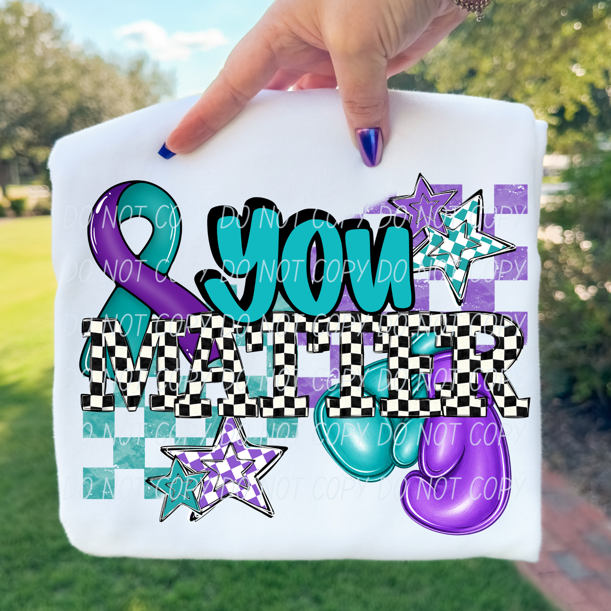 You matter- checkered font (CITY) DTF Transfer