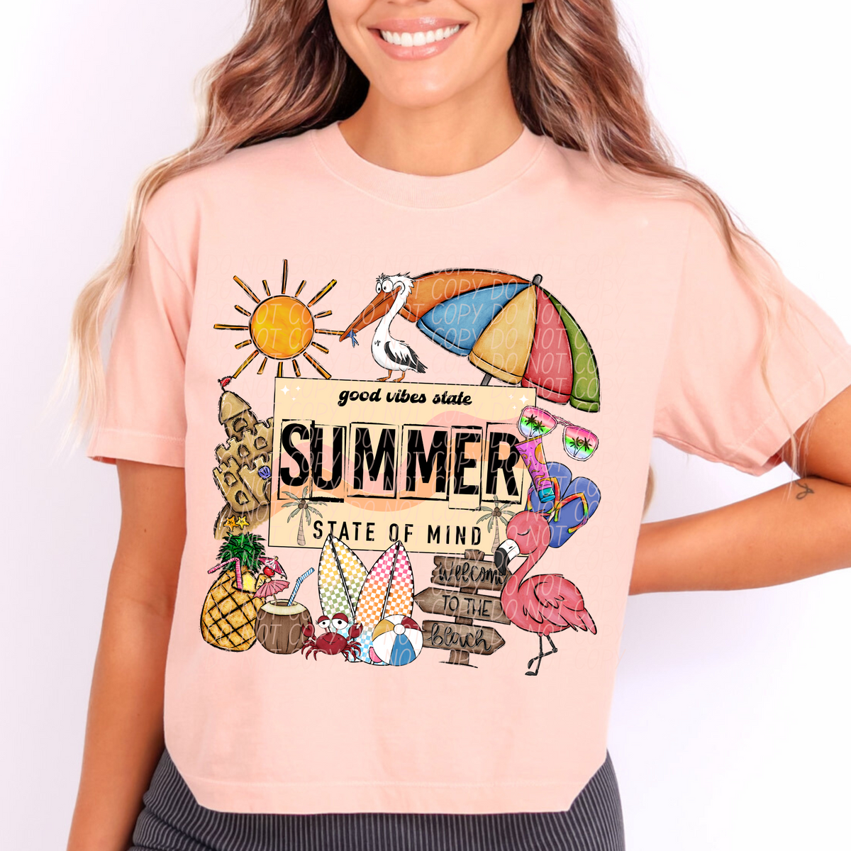 Summer State of Mind Beach items (CITY) DTF transfer