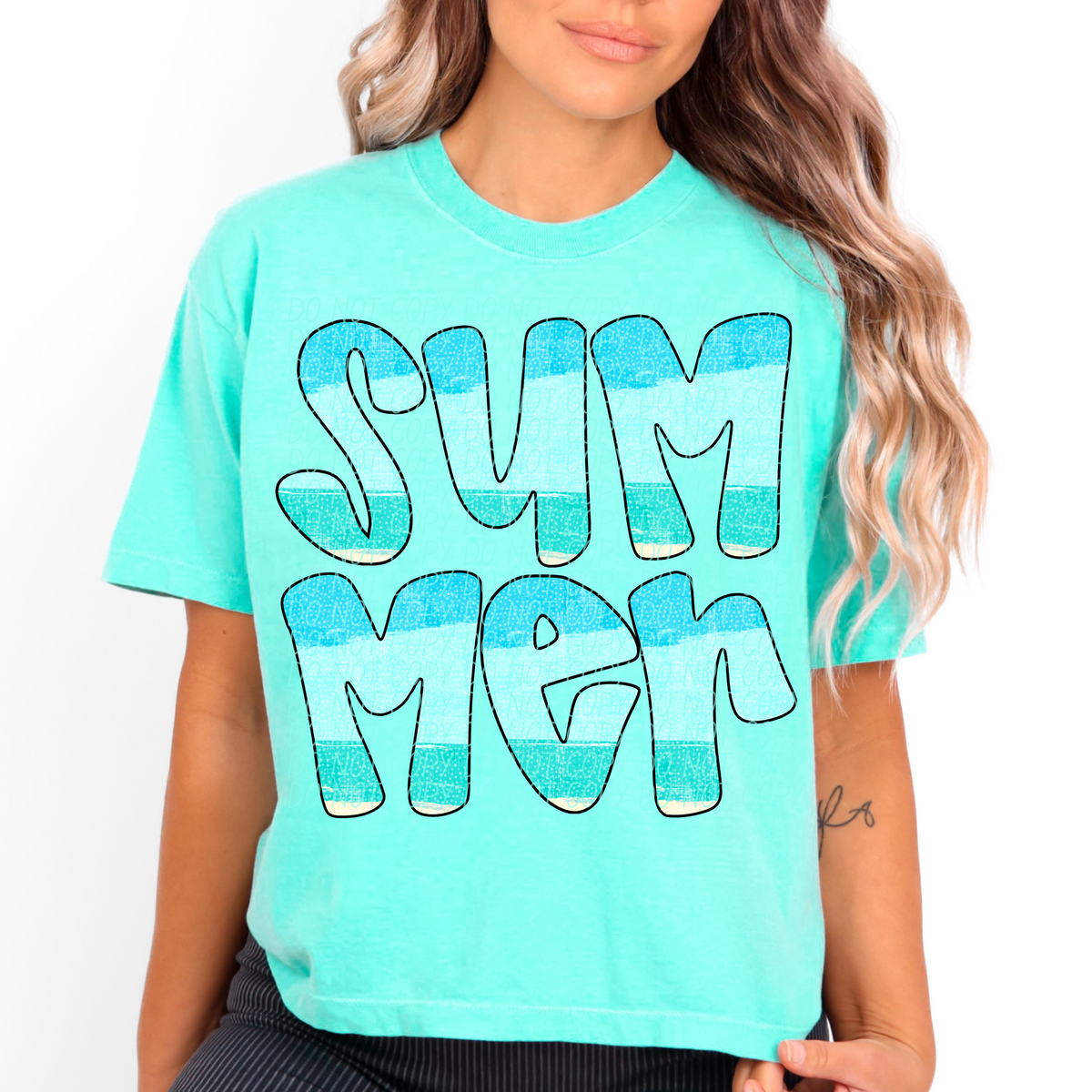 Summer blue gradient (CITY) DTF transfer