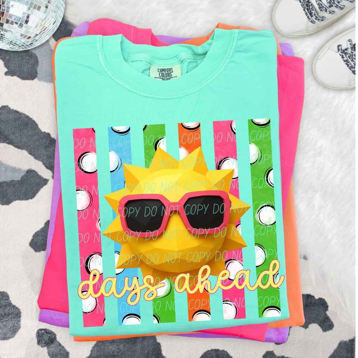 Sunny days ahead sunglasses (City) DTF Transfer