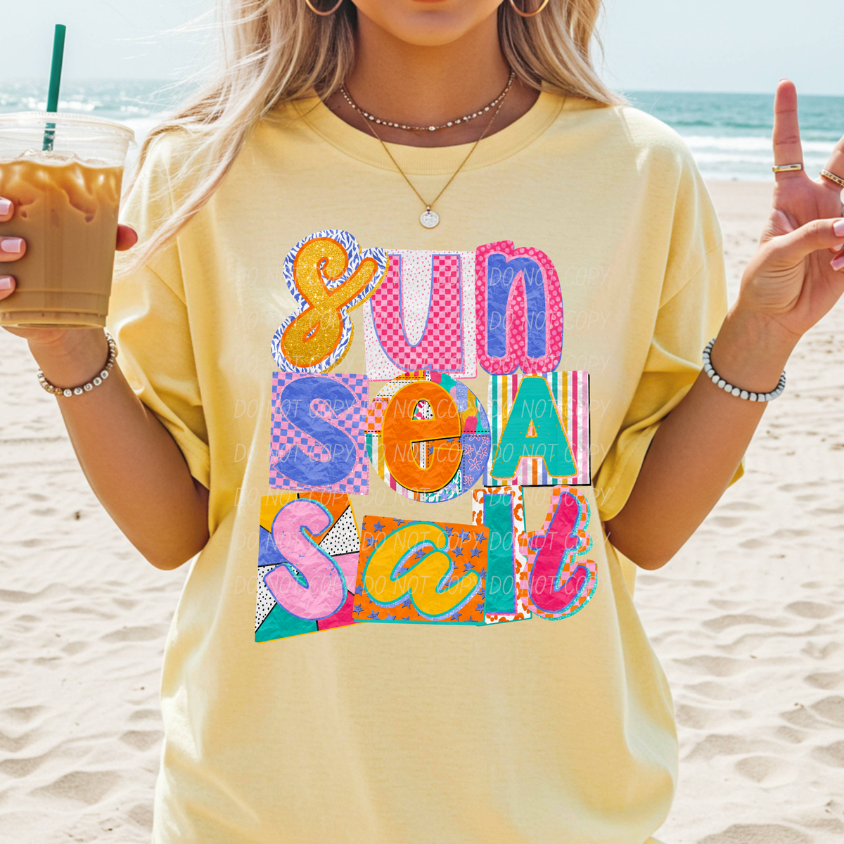 Sun sea salt magazine font (City) DTF Transfer