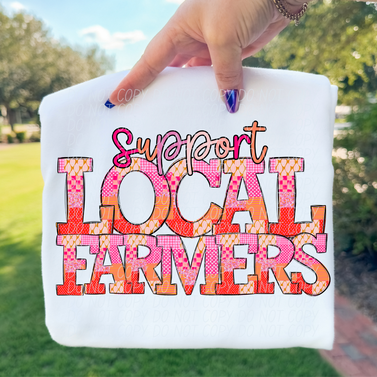 Support local farmers PINK (City) DTF Transfer