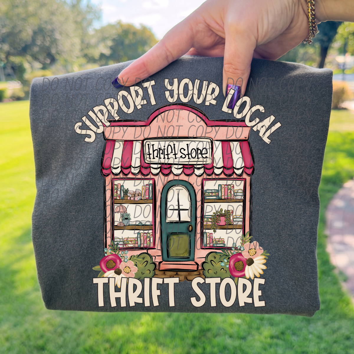 Support your local thrift store (City) DTF Transfer