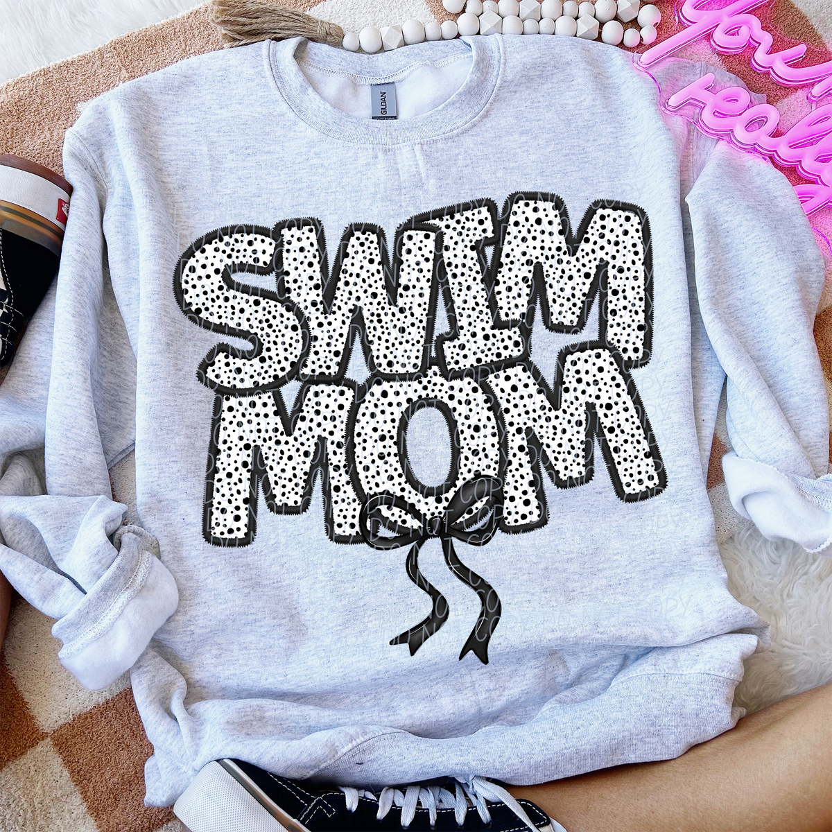 Swim Mom Bow 74348 DTF Transfer
