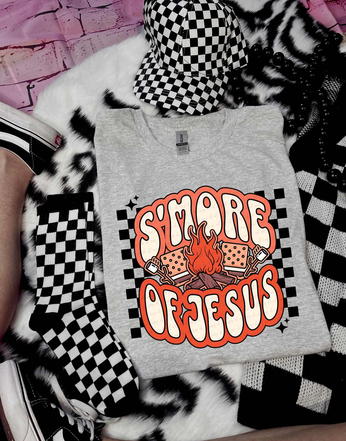 S'more of Jesus Checkered 111466 DTF transfer