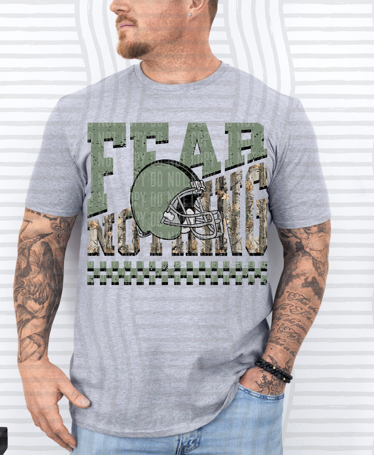 Sage and camo fear nothing (Caplinger) DTF Transfer