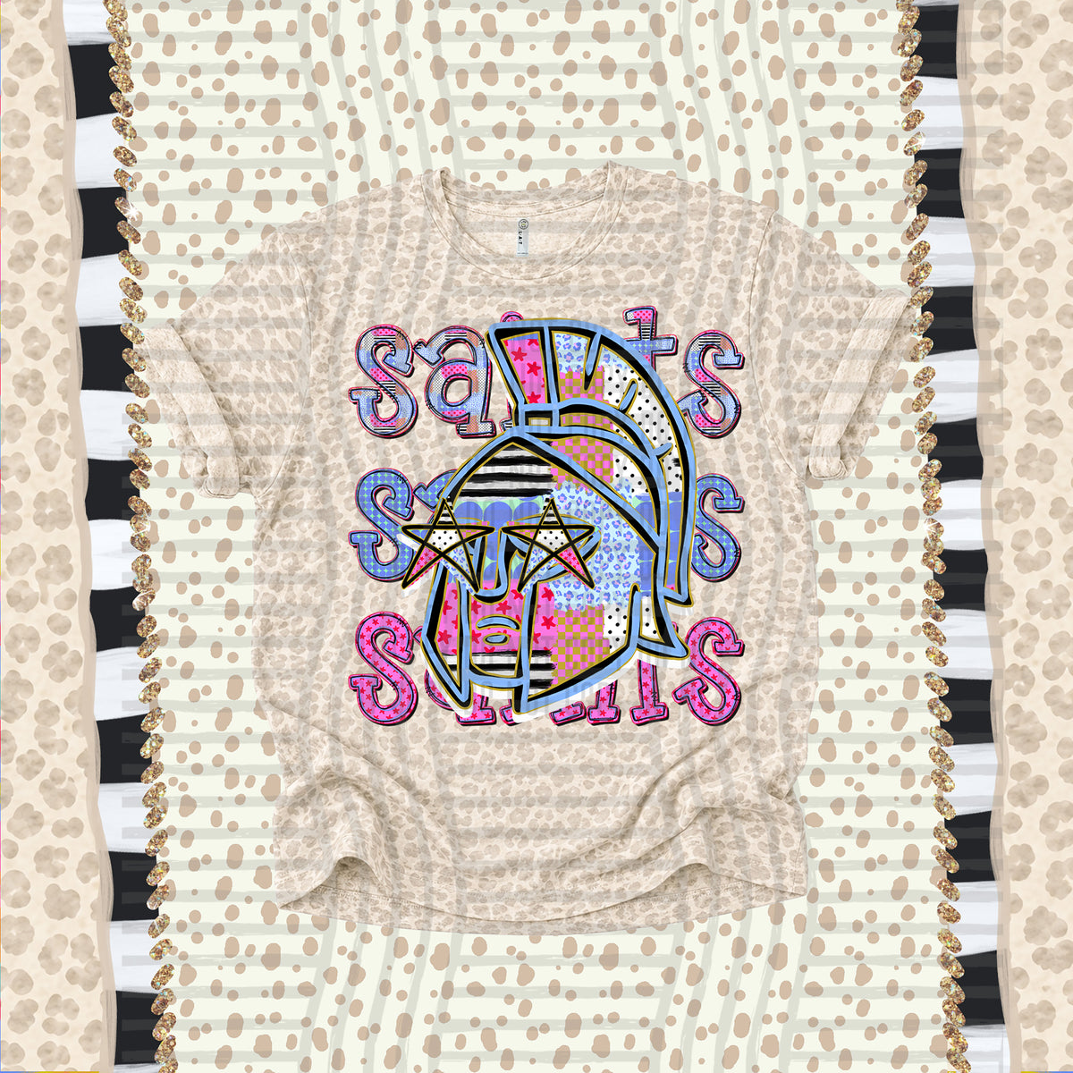 Saints-Dolly Doodle Print (Caplinger) DTF Transfer