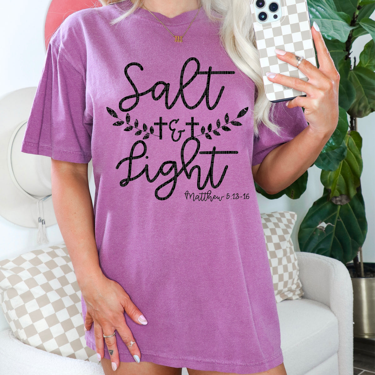 Salt And Light Matthew 5:13-16 Black 104245 DTF transfer