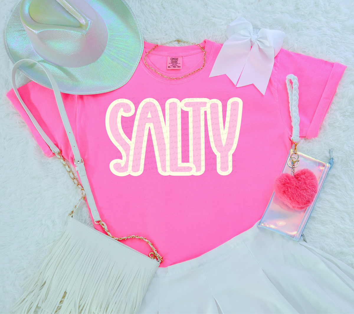 Salty White Pink 86094 DTF Transfer