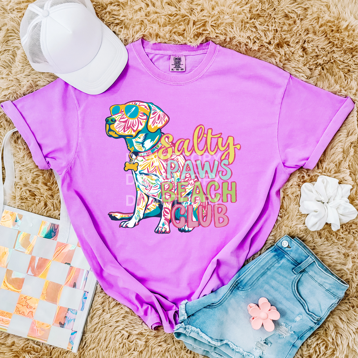 Salty paws beach club (CSG) DTF Transfer