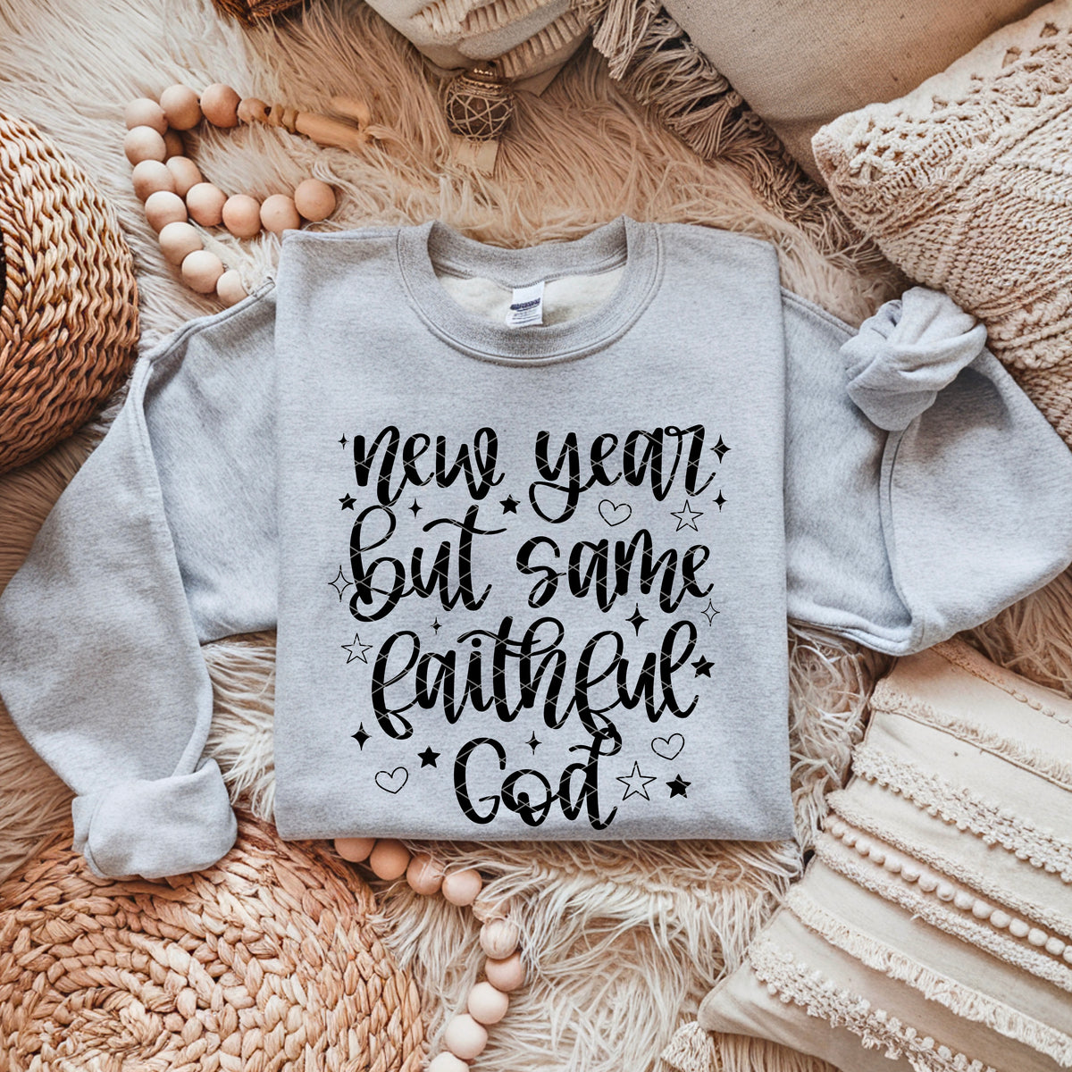 New year but same faithful god BLACK (SDD) DTF Transfer