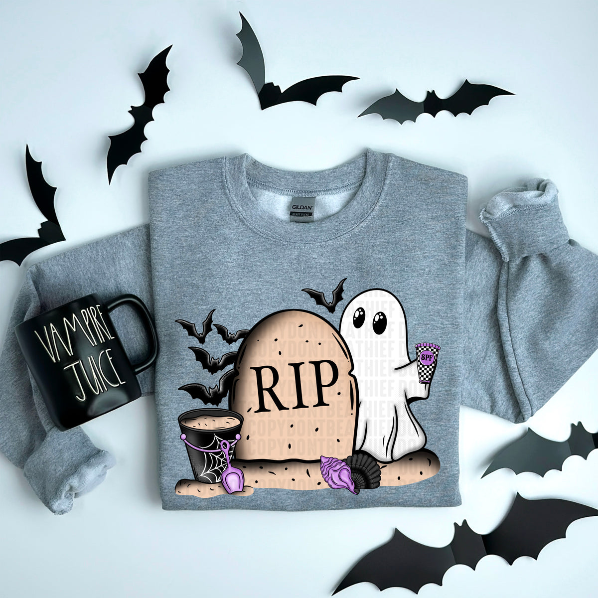 RIP Headstone Sand Ghost 104382 DTF transfer