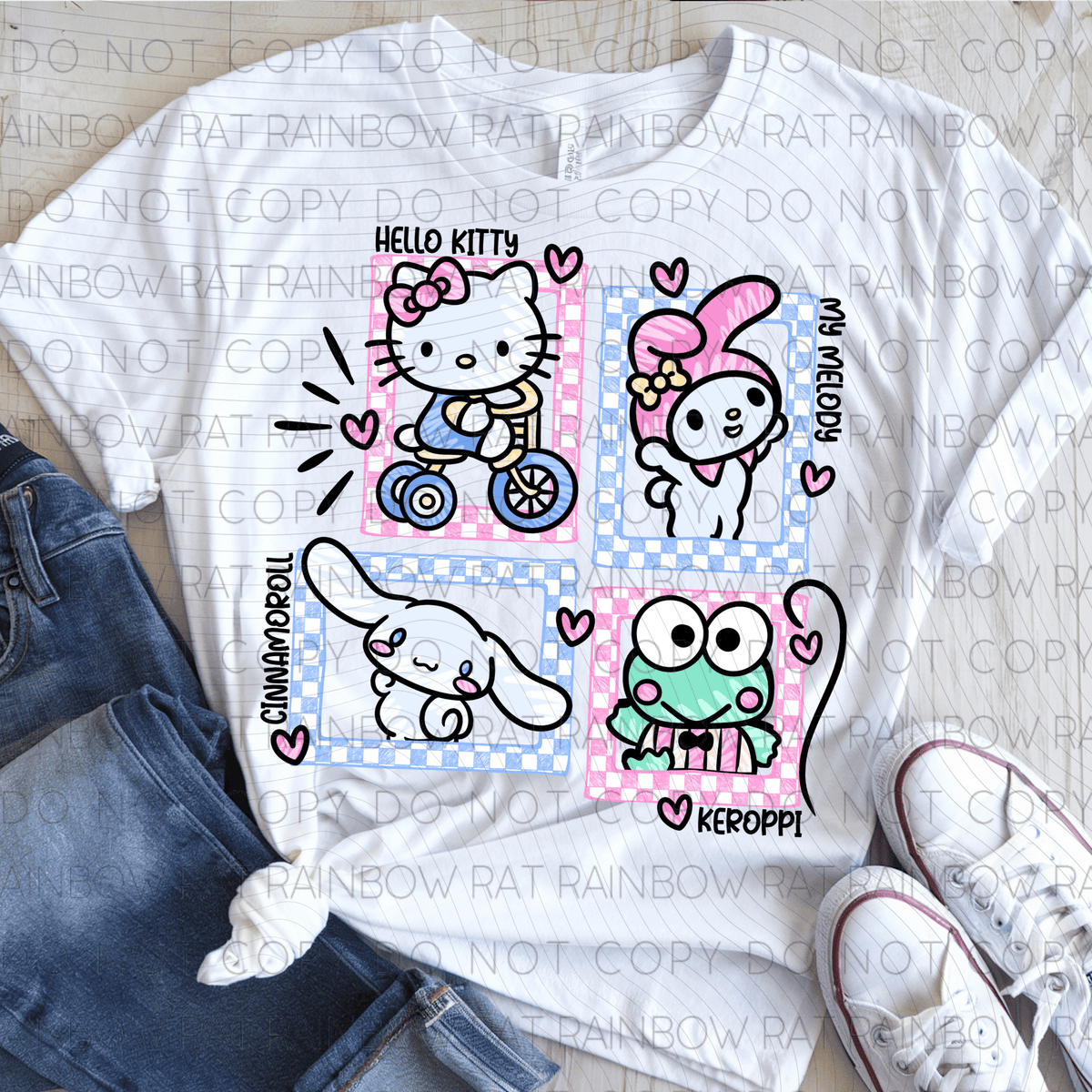 H kitty and friend collage (RRD) DTF Transfer
