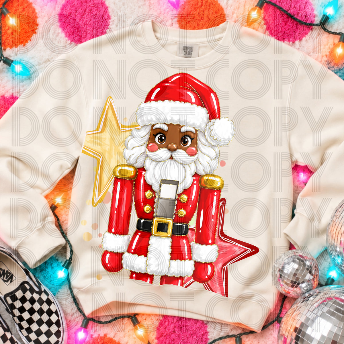 Santa (dark tone) Nutcracker (Renewed) DTF Transfer