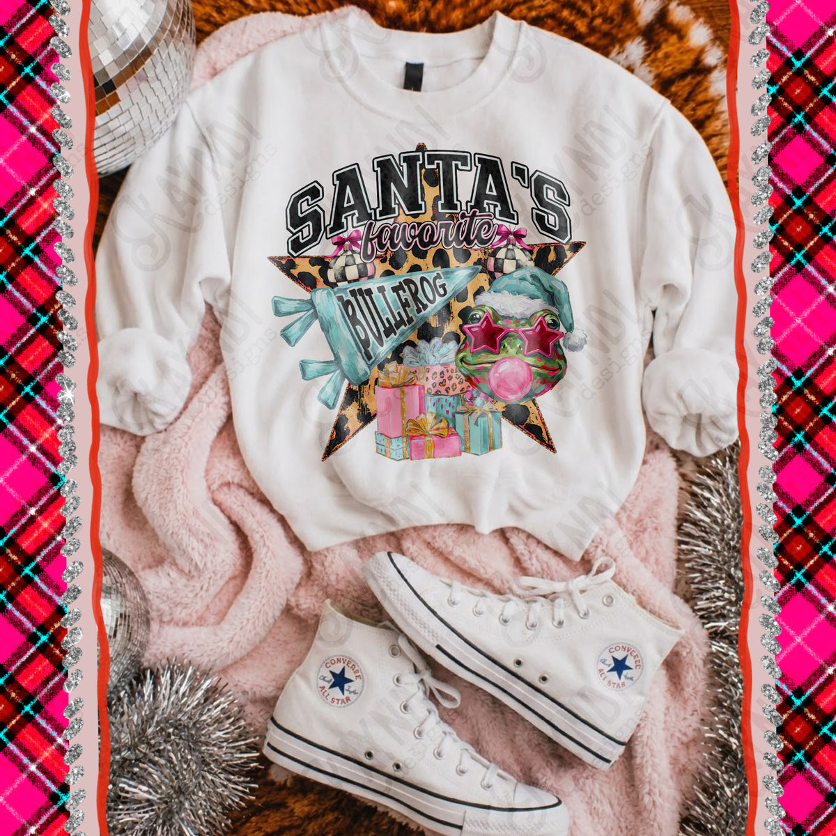 Santa's favorite Bullfrog (Kayndi) DTF Transfer