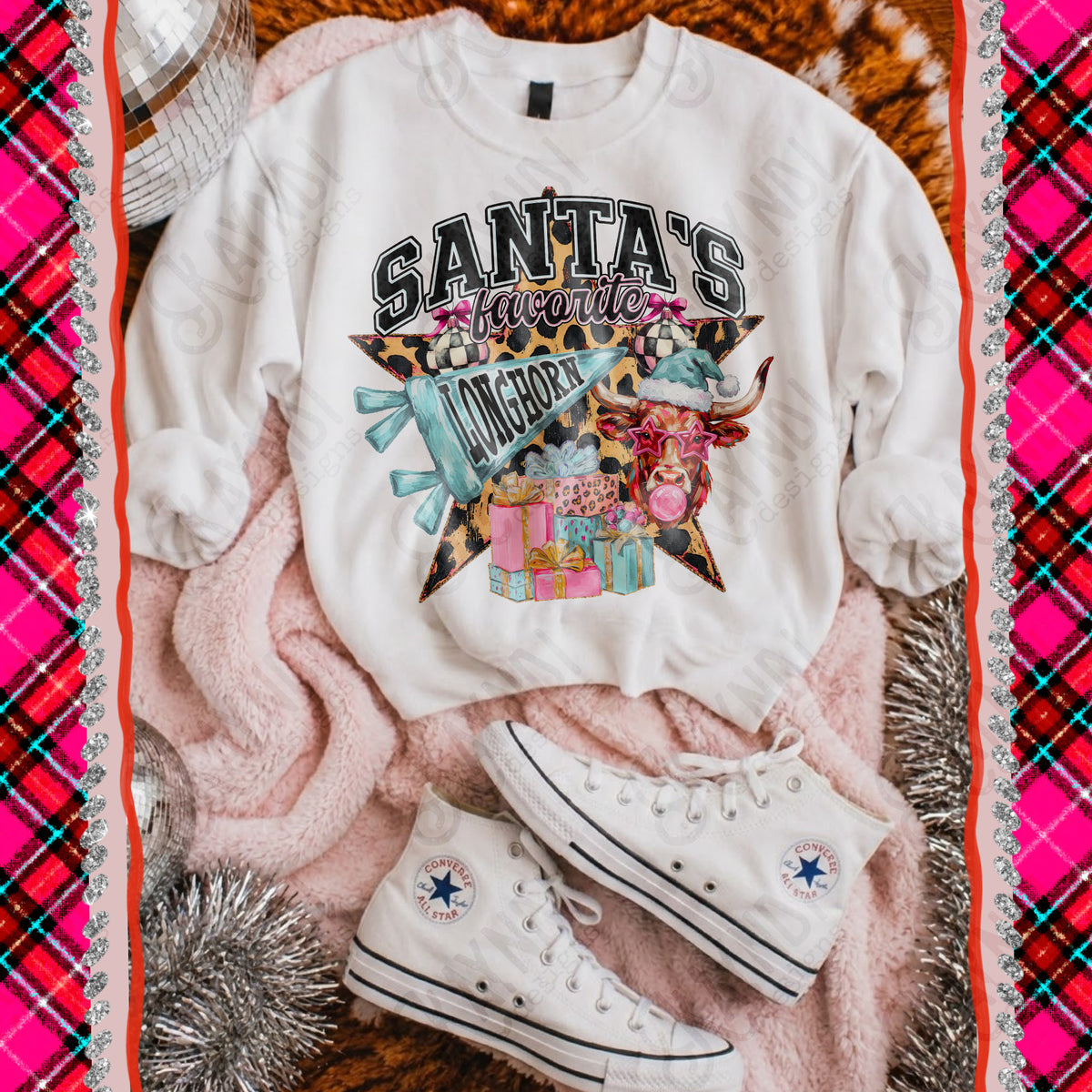 Santa's favorite Longhorn (Kayndi) DTF Transfer