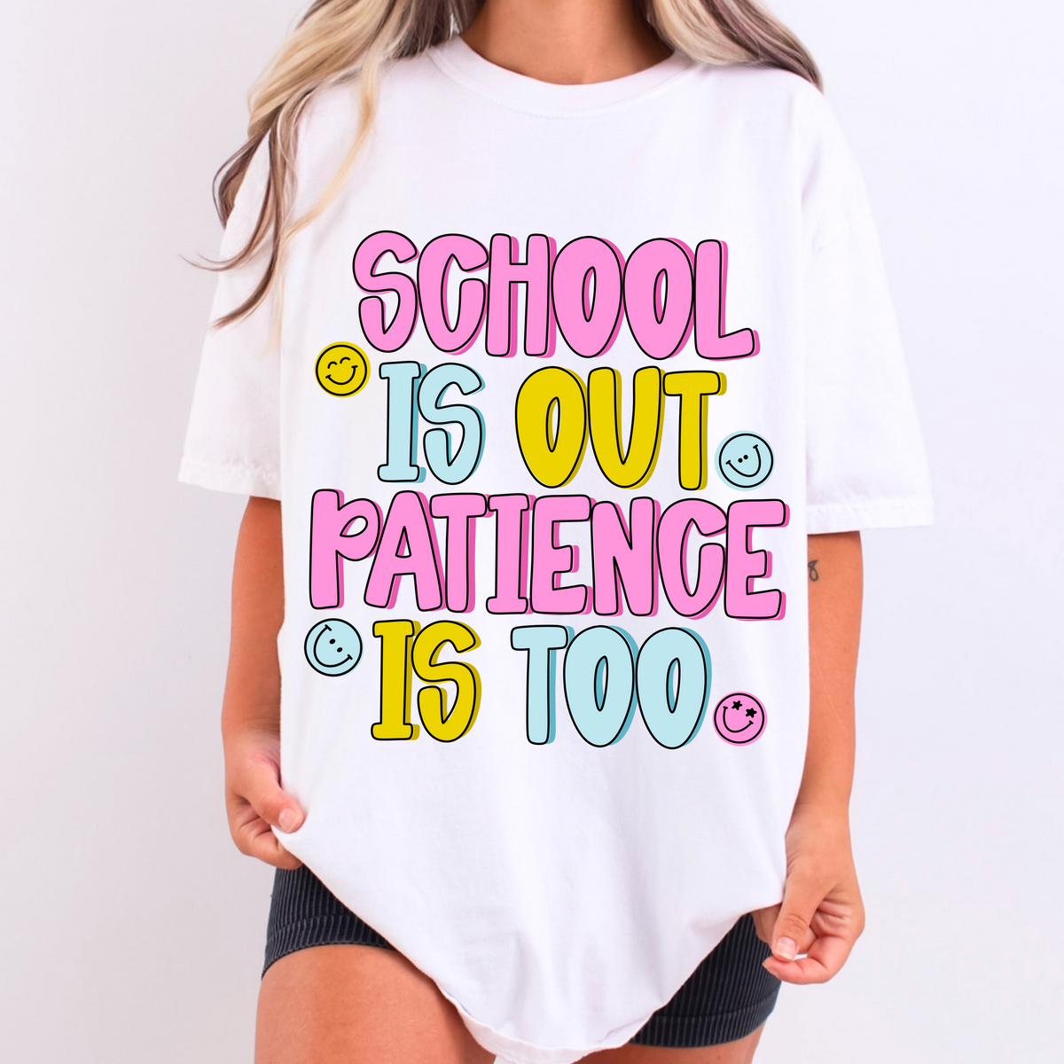 School is out patience is too (CMD) 100580 DTF transfer