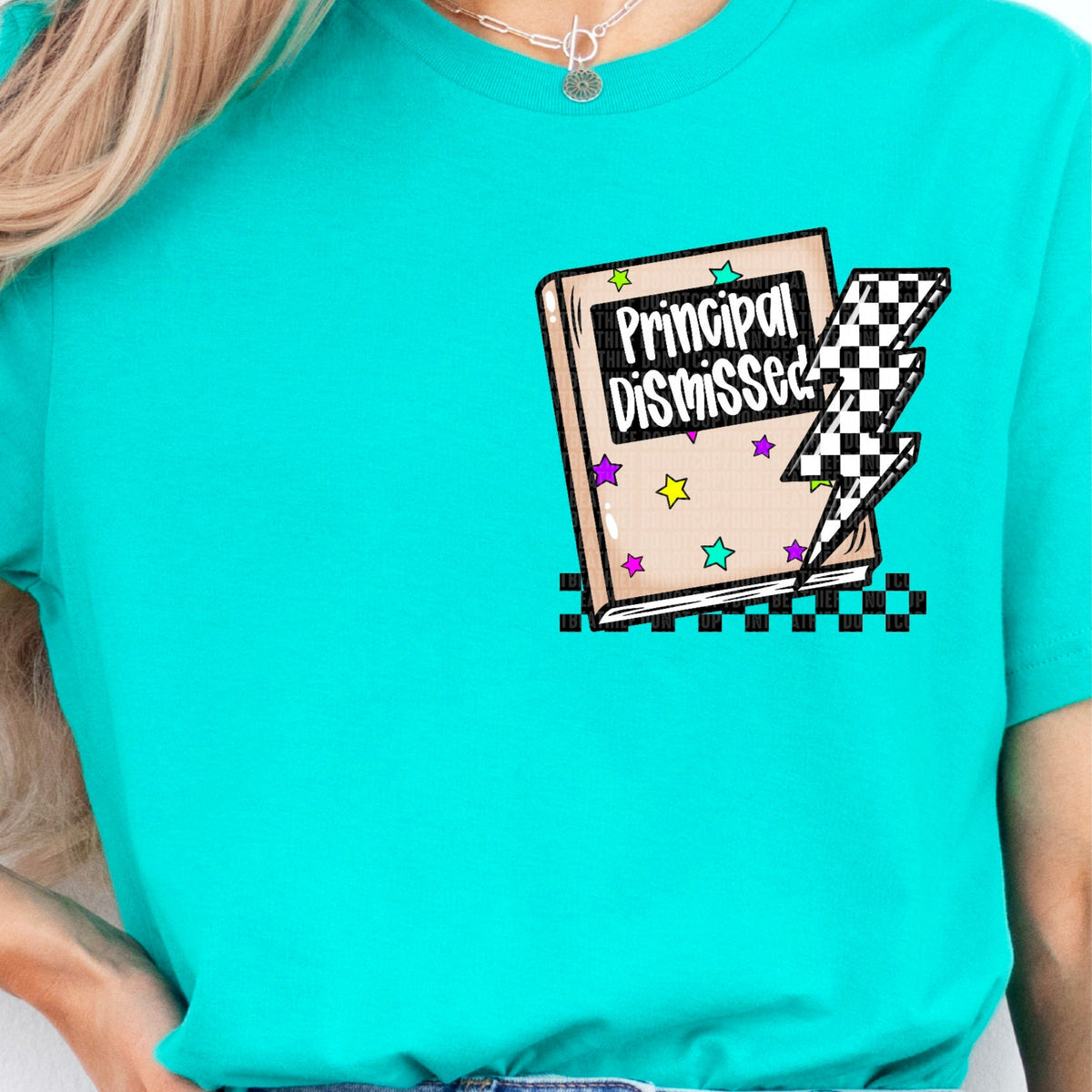 Principal Dismissed Checkered Book (FRONT ONLY) SDD DTF transfer
