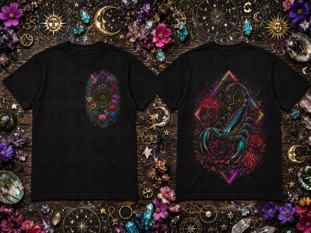 Floral Scorpions BACK ONLY (Starlight) DTF Transfer