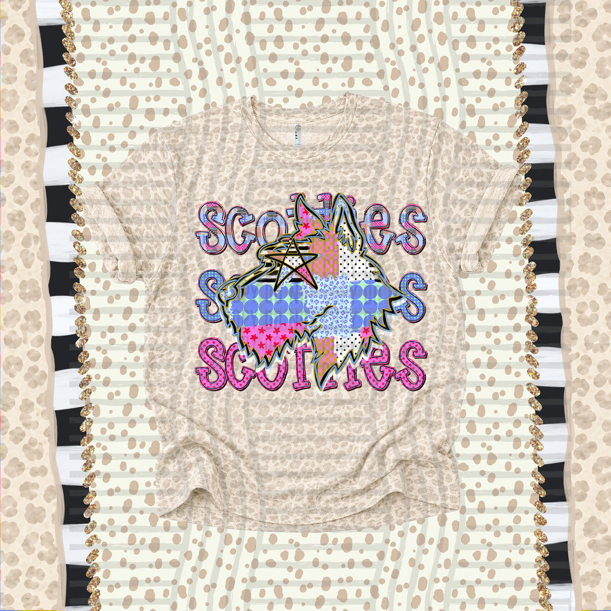 Scotties-Dolly Doodle Print (Caplinger) DTF Transfer