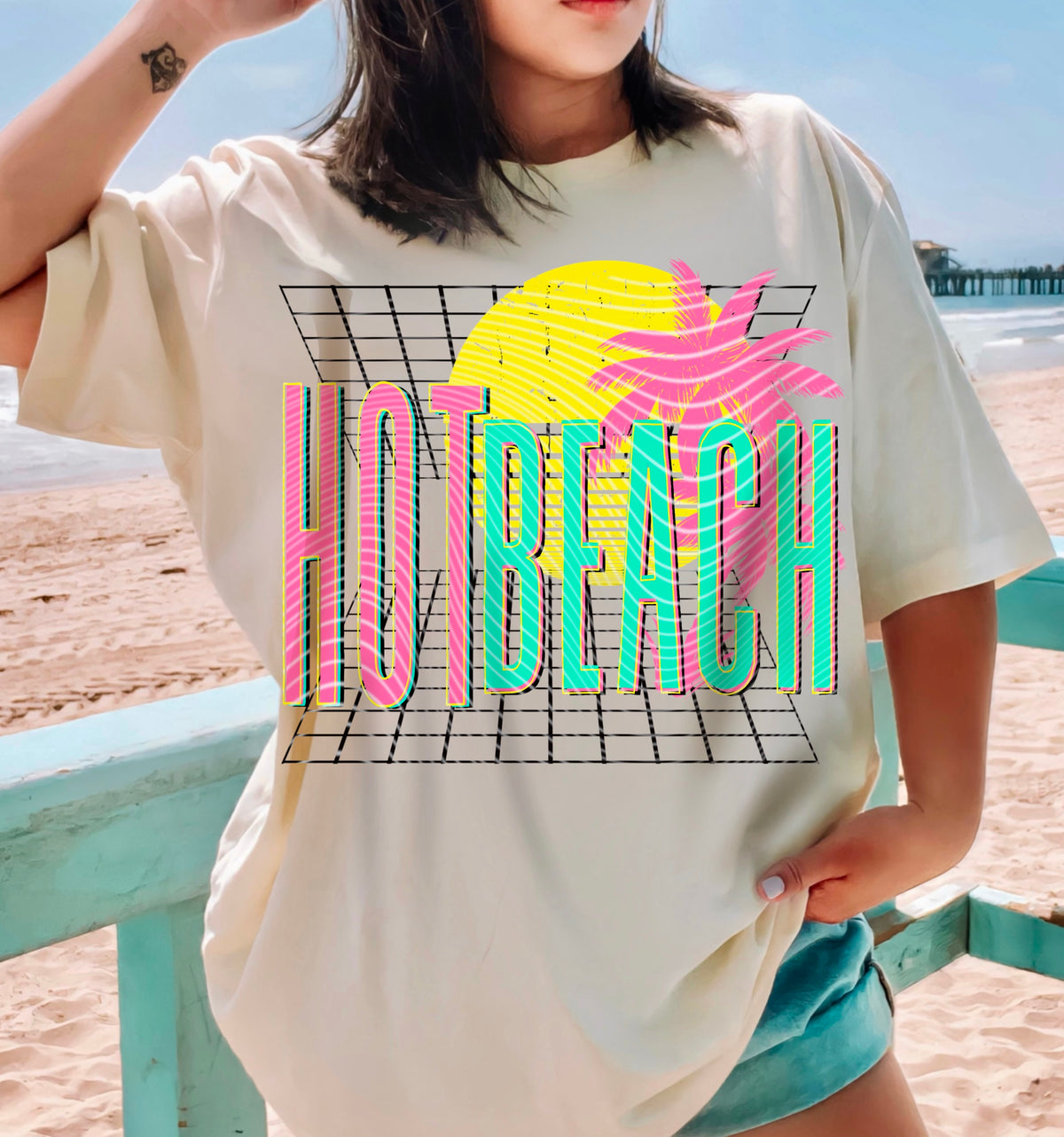 Hot Beach (AG) DTF transfer