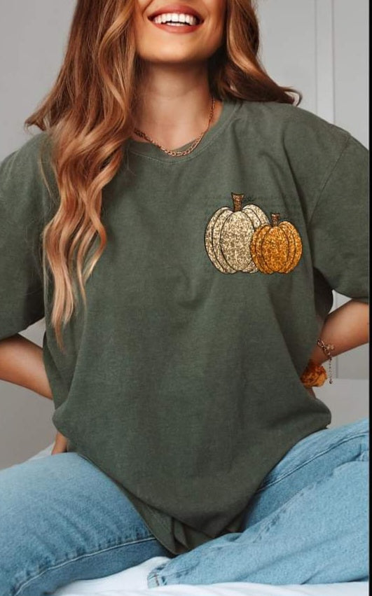 Sequin pumpkins (LYTTLE) DTF TRANSFER