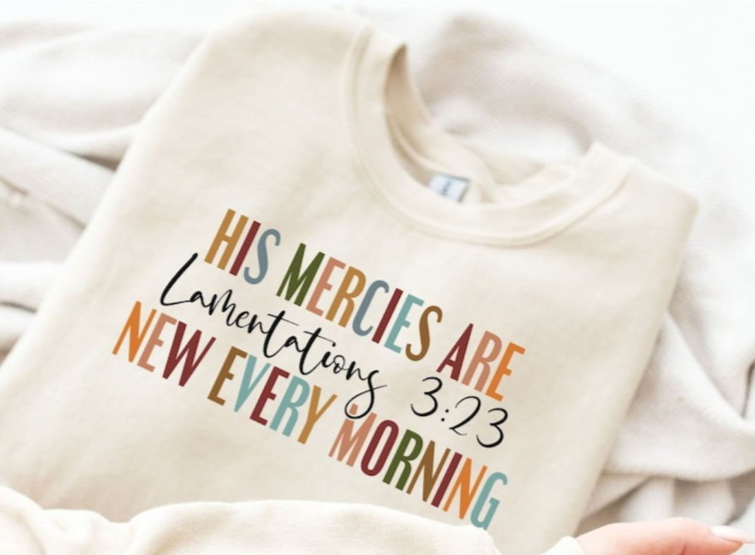 His mercies are new every morning 20493 DTF transfer