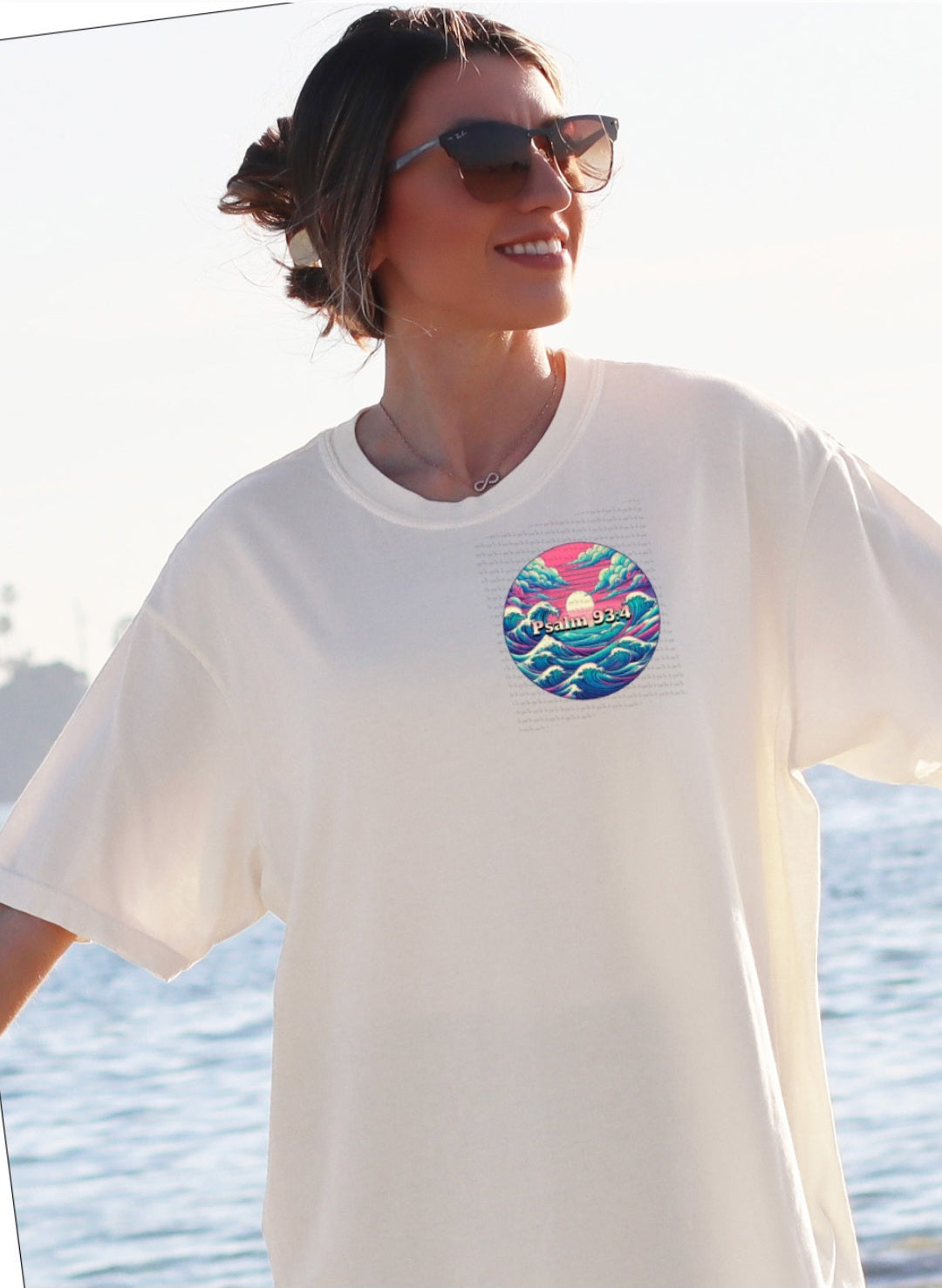 Psalm 93:4 circle DTF transfer