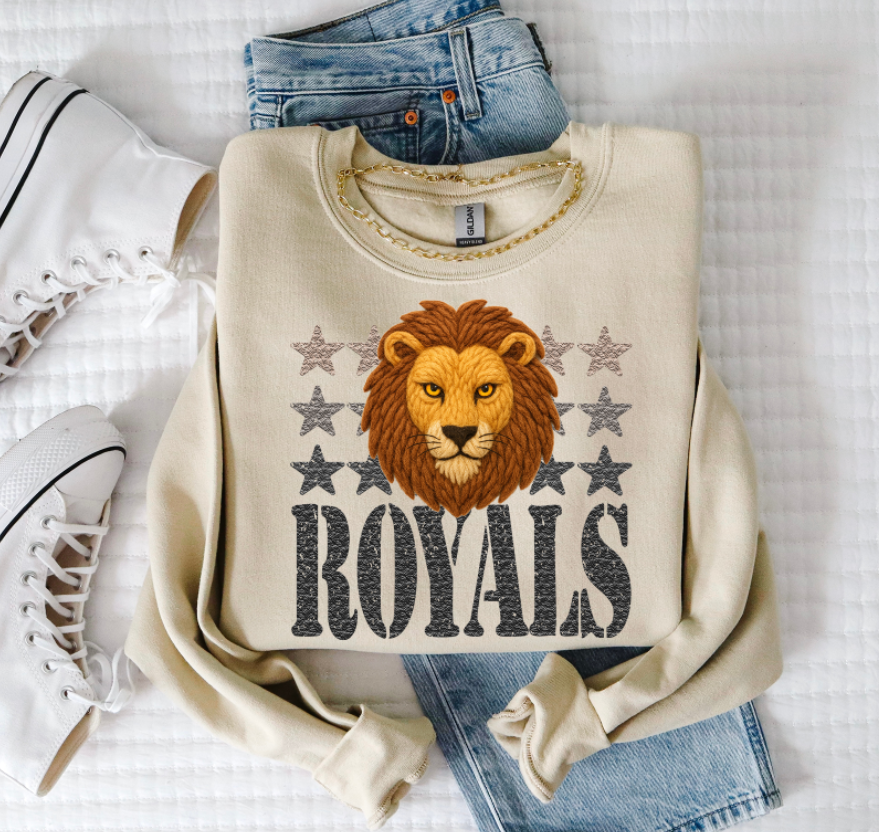 Royals Yarn Mascot (S&G) DTF transfer